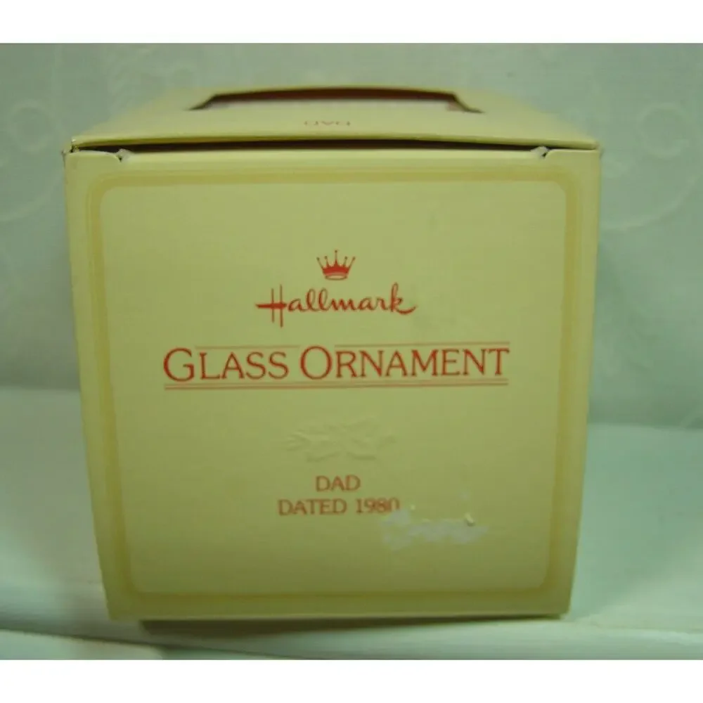 VINTAGE HALLMARK GLASS BALL ORNAMENT-